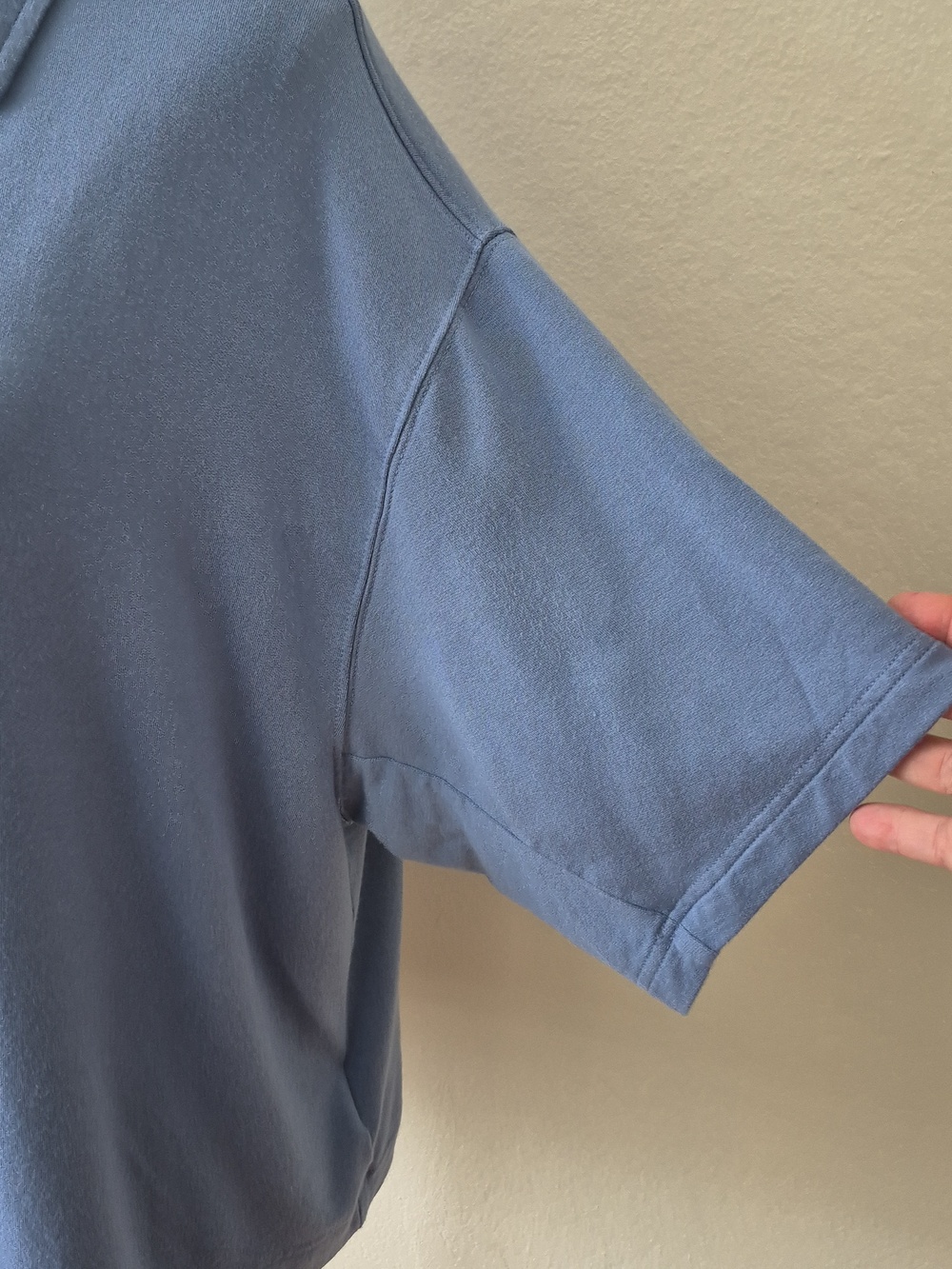 Athleta Westwood Sweatshirt Tee Polo Shirt Blue Womens Sz M - Picture 7 of 14